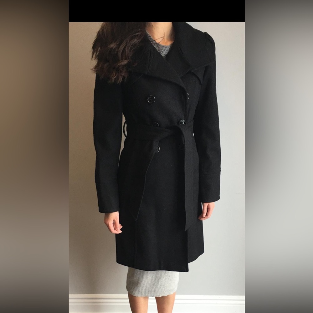 Guess Black Wool Coat - Size XS